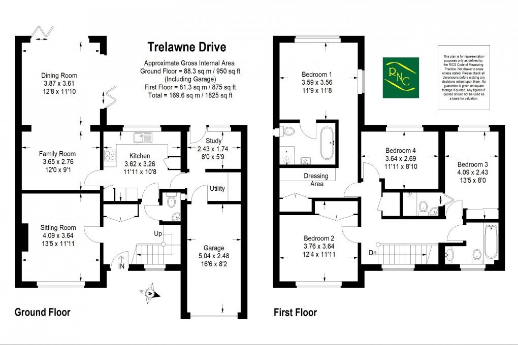 Floorplan for Trelawne Drive, Cranleigh