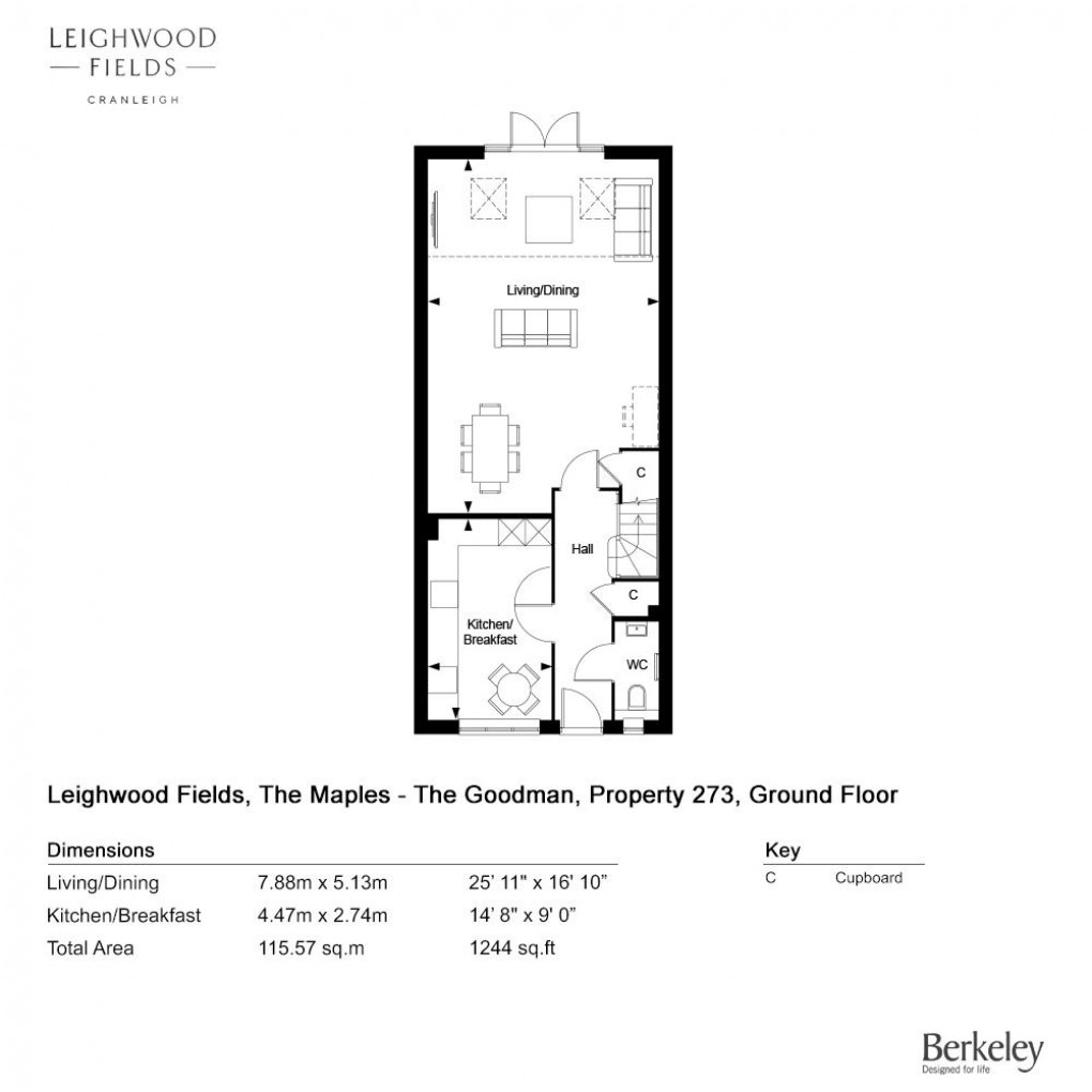 Floorplan for The Goodman, Leighwood Fields, Cranleigh