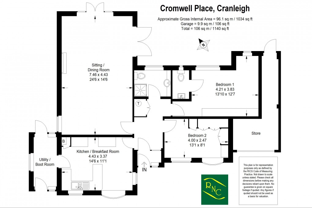 Floorplan for Cromwell Place, Cranleigh