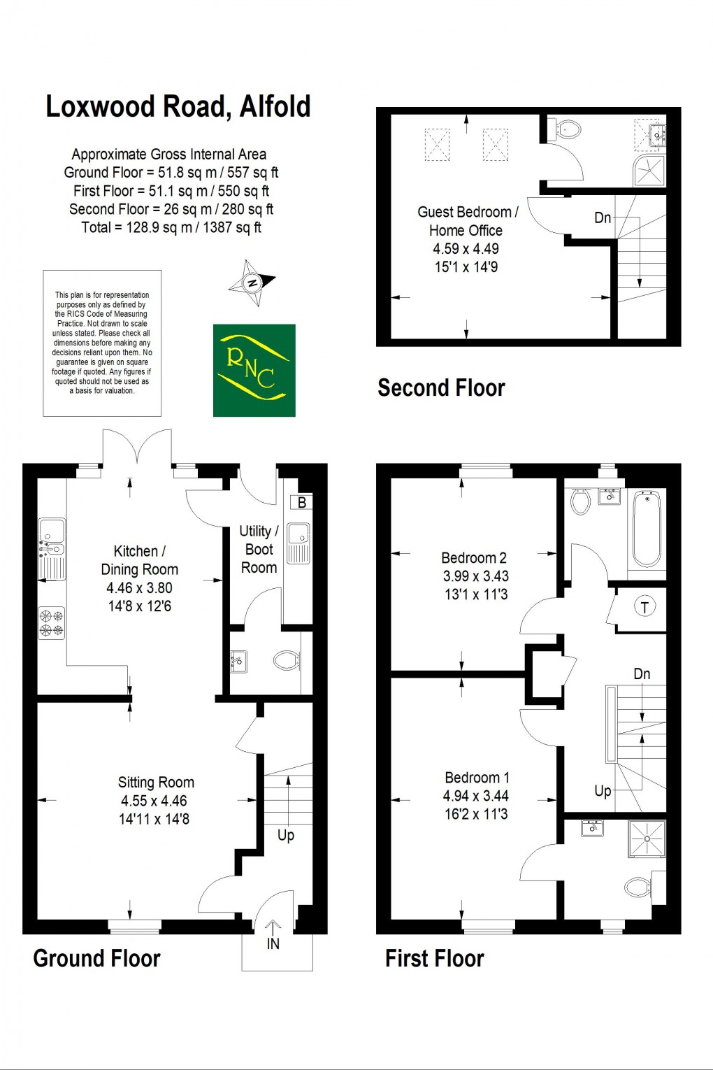 Floorplan for Attractive versatile village home, Alfold