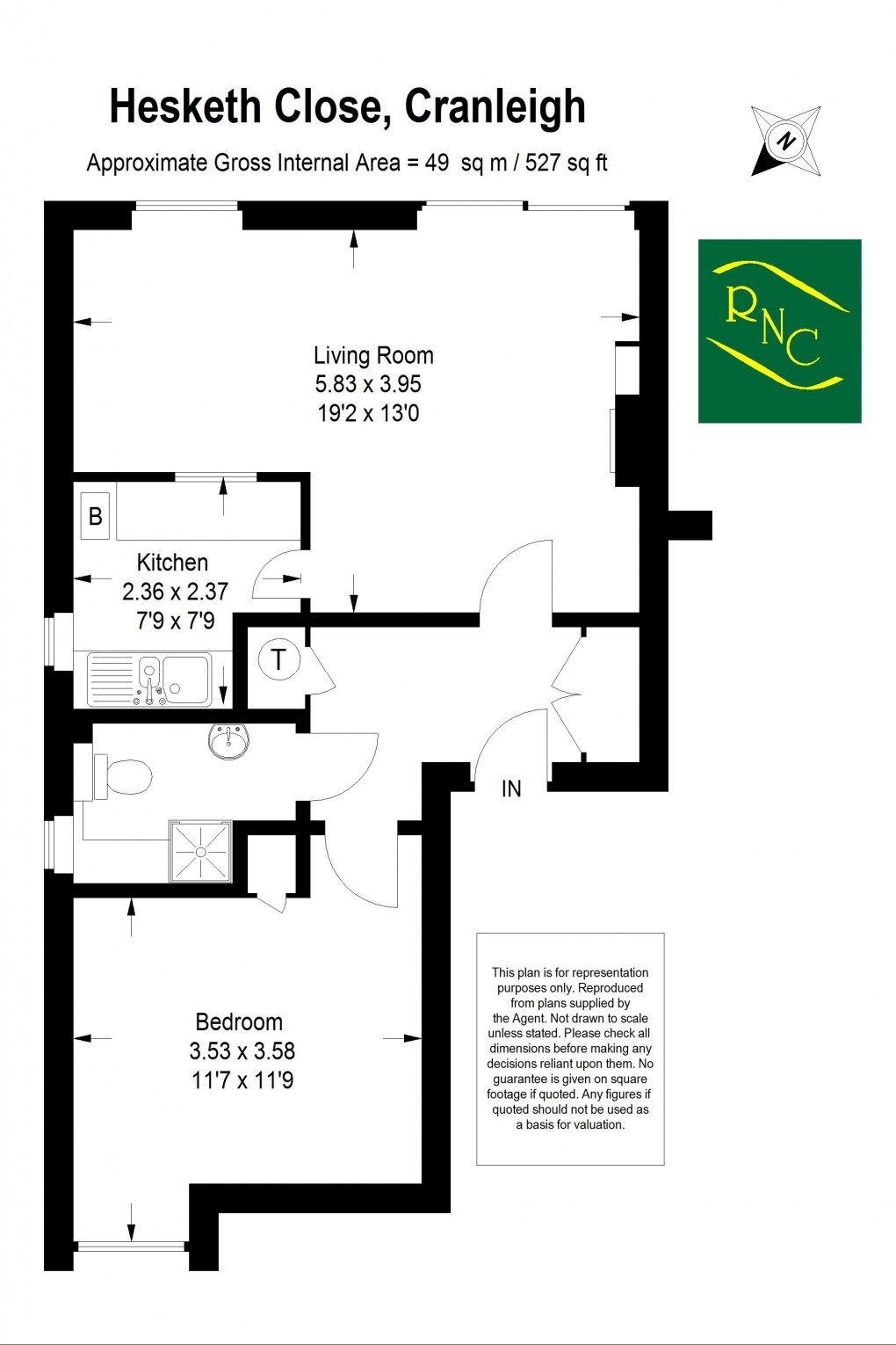 Floorplan for Hesketh Close, Cranleigh