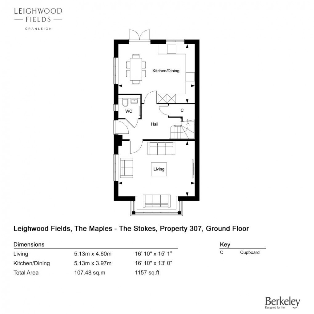 Floorplan for The Stokes, Leighwood Fields, Cranleigh