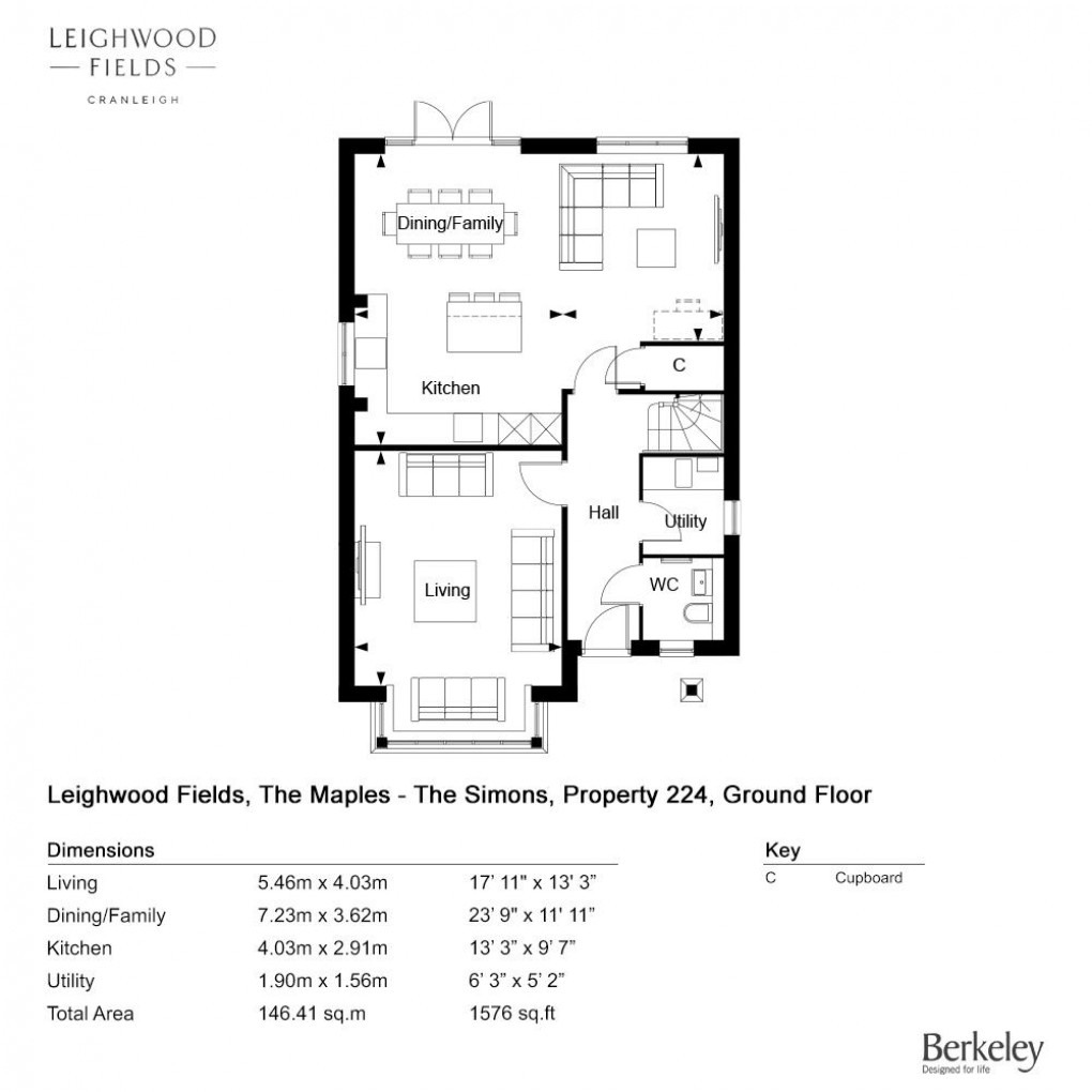 Floorplan for The Simons, Leighwood Fields, Cranleigh