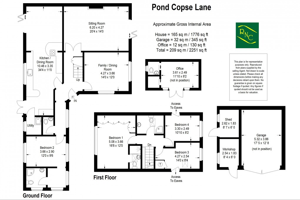Floorplan for Pond Copse Lane, Loxwood