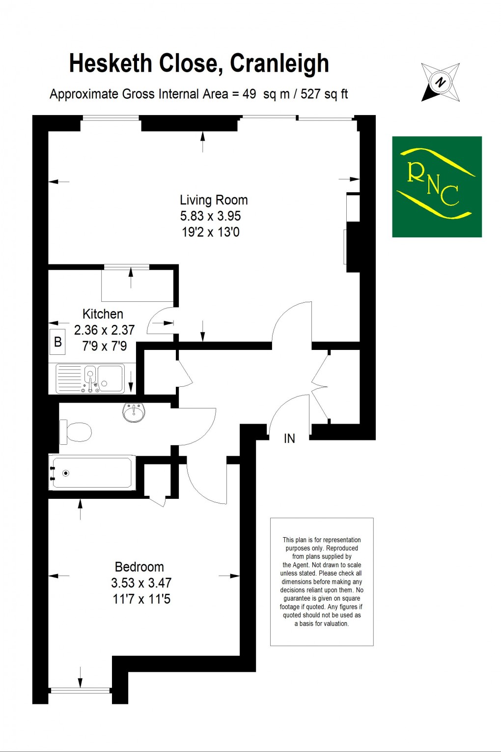 Floorplan for Hesketh Close, Cranleigh