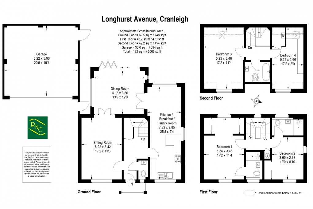 Floorplan for Longhurst Avenue, Cranleigh