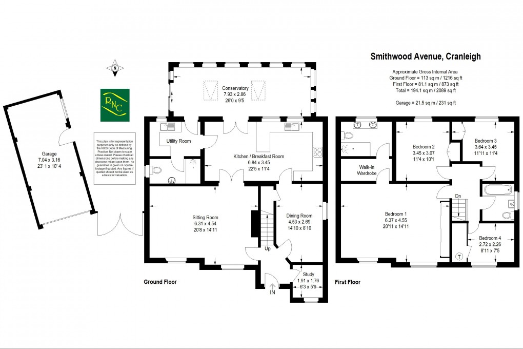 Floorplan for Smithwood Avenue, Cranleigh