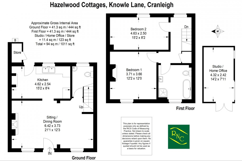 Floorplan for Hazelwood Cottages, Cranleigh