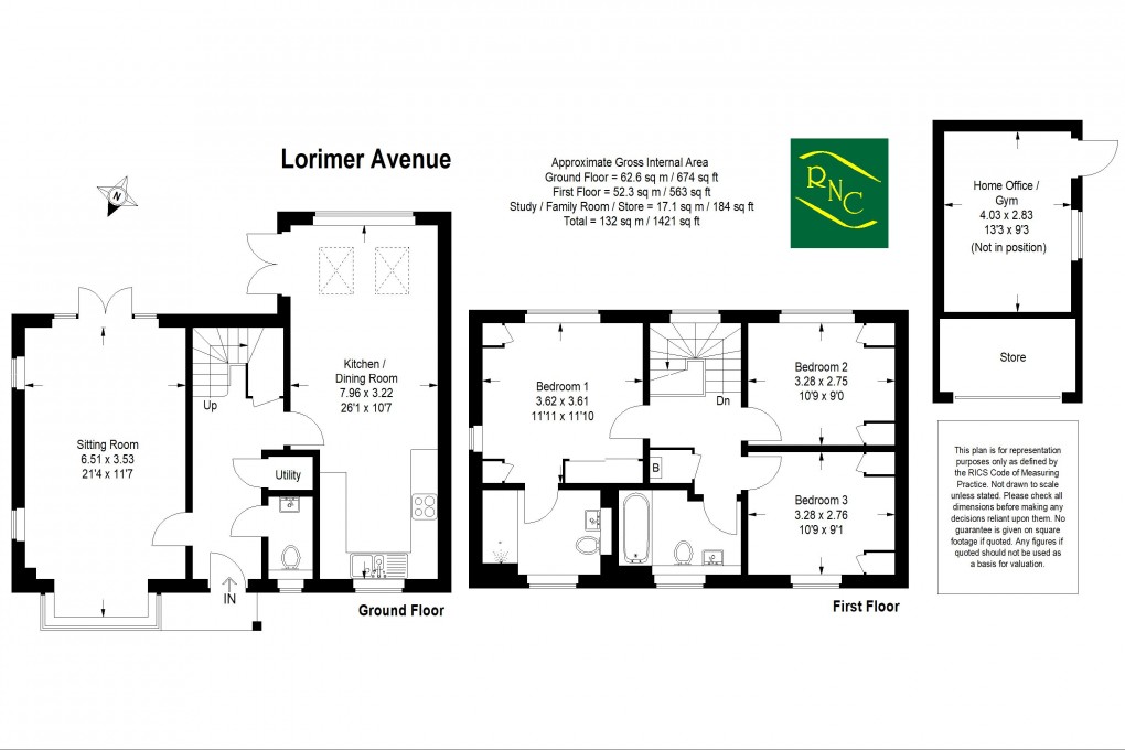 Floorplan for Lorimer Avenue, Cranleigh