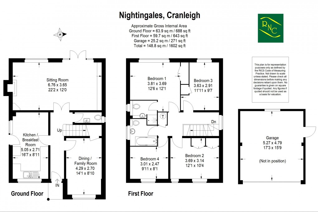 Floorplan for Nightingales, Cranleigh