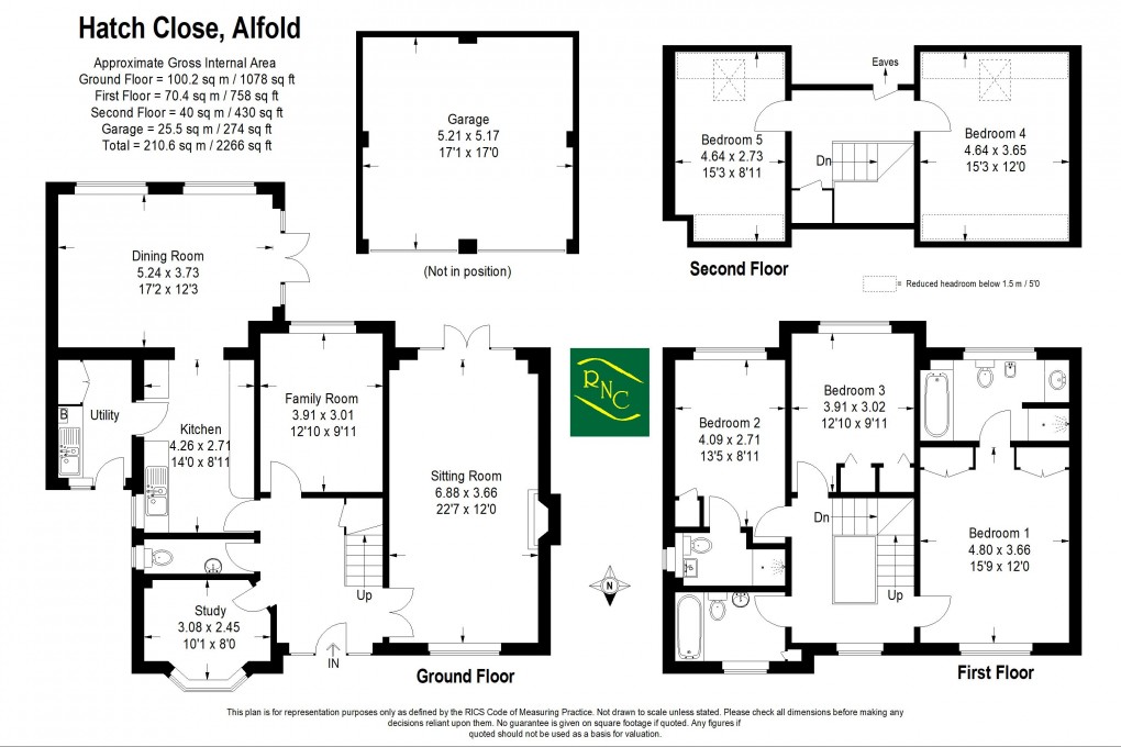 Floorplan for Hatch Close, Alfold