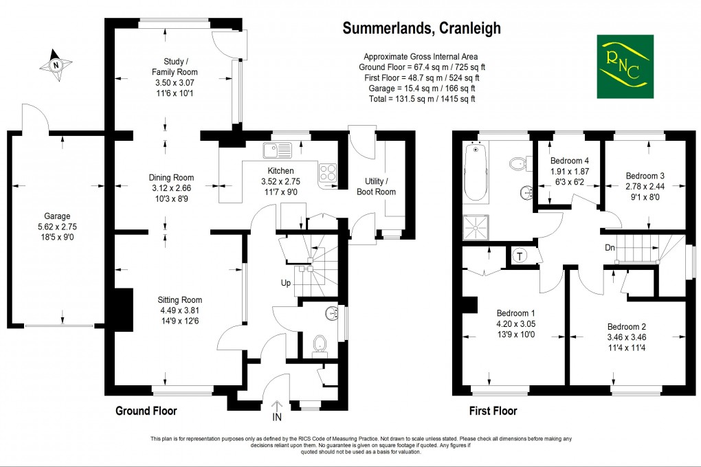 Floorplan for Summerlands, Cranleigh