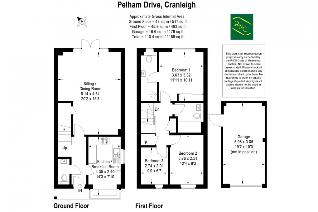 Floorplan for Pelham Drive, Cranleigh