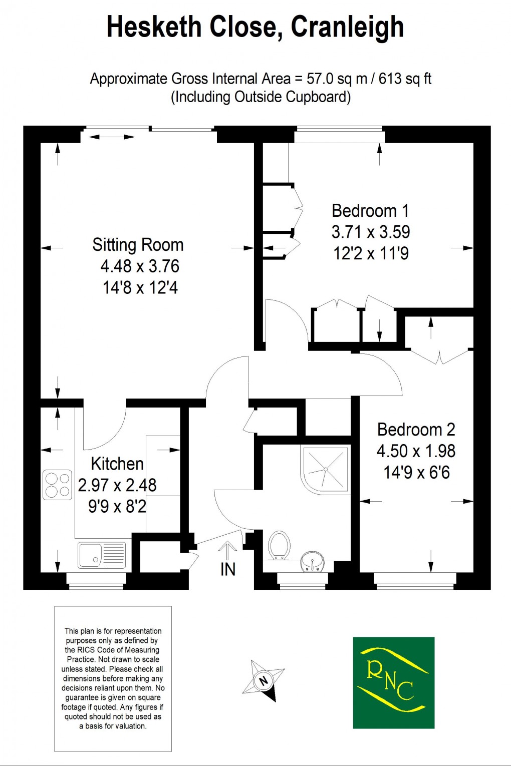 Floorplan for Hesketh Close, Cranleigh