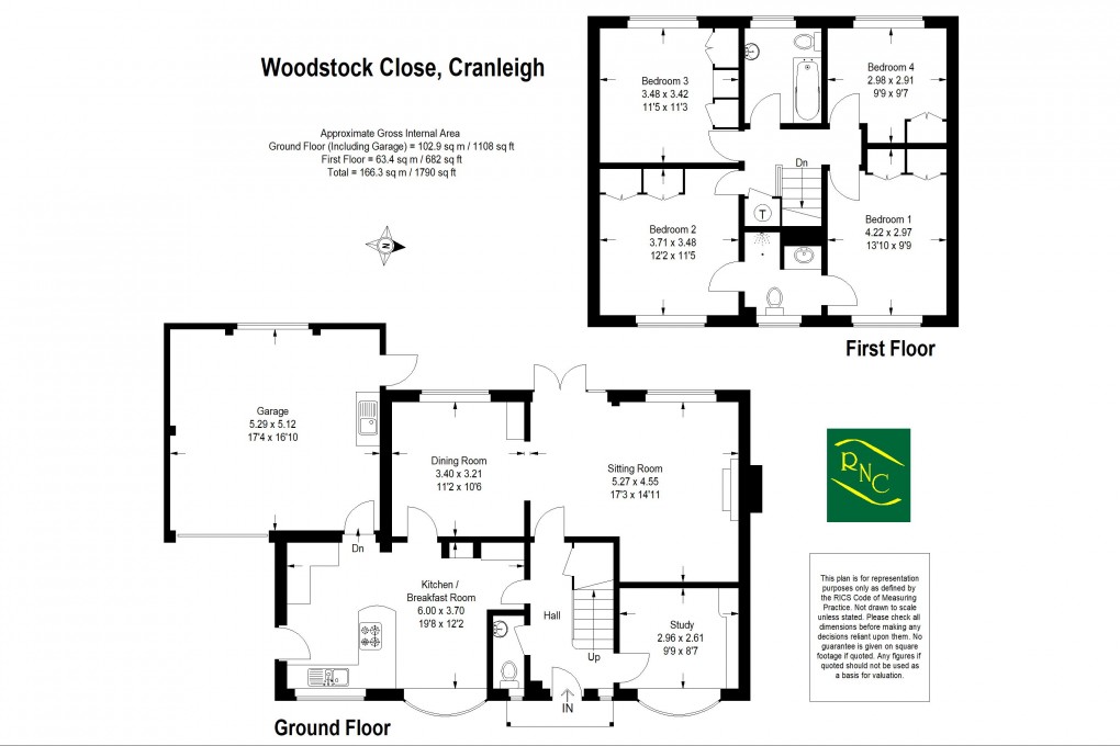 Floorplan for Woodstock Close, Cranleigh