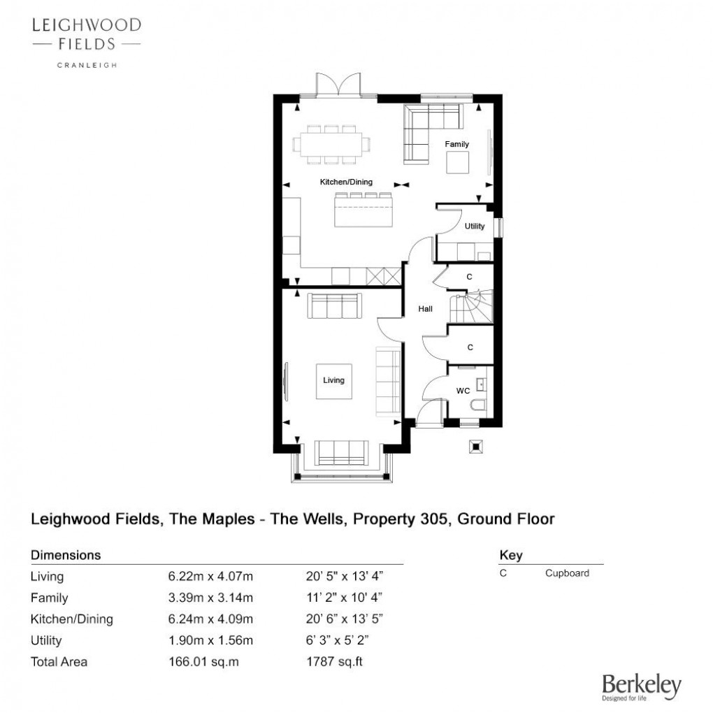 Floorplan for The Wells, Leighwood Fields, Cranleigh