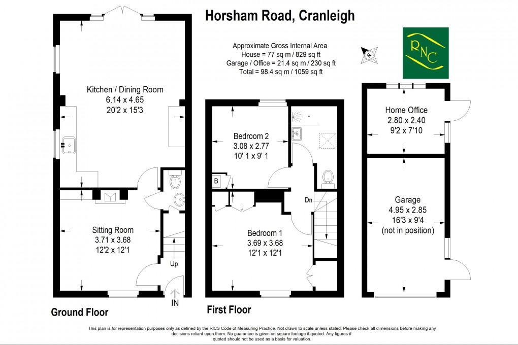 Floorplan for 77 Horsham Road, Cranleigh