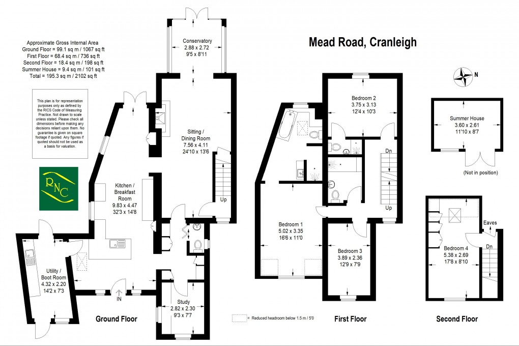 Floorplan for Mead Road, Cranleigh.