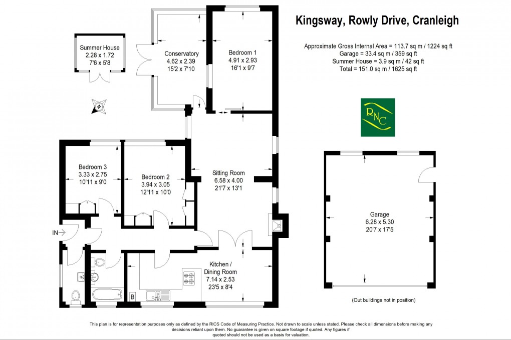 Floorplan for Rowly Drive, Cranleigh