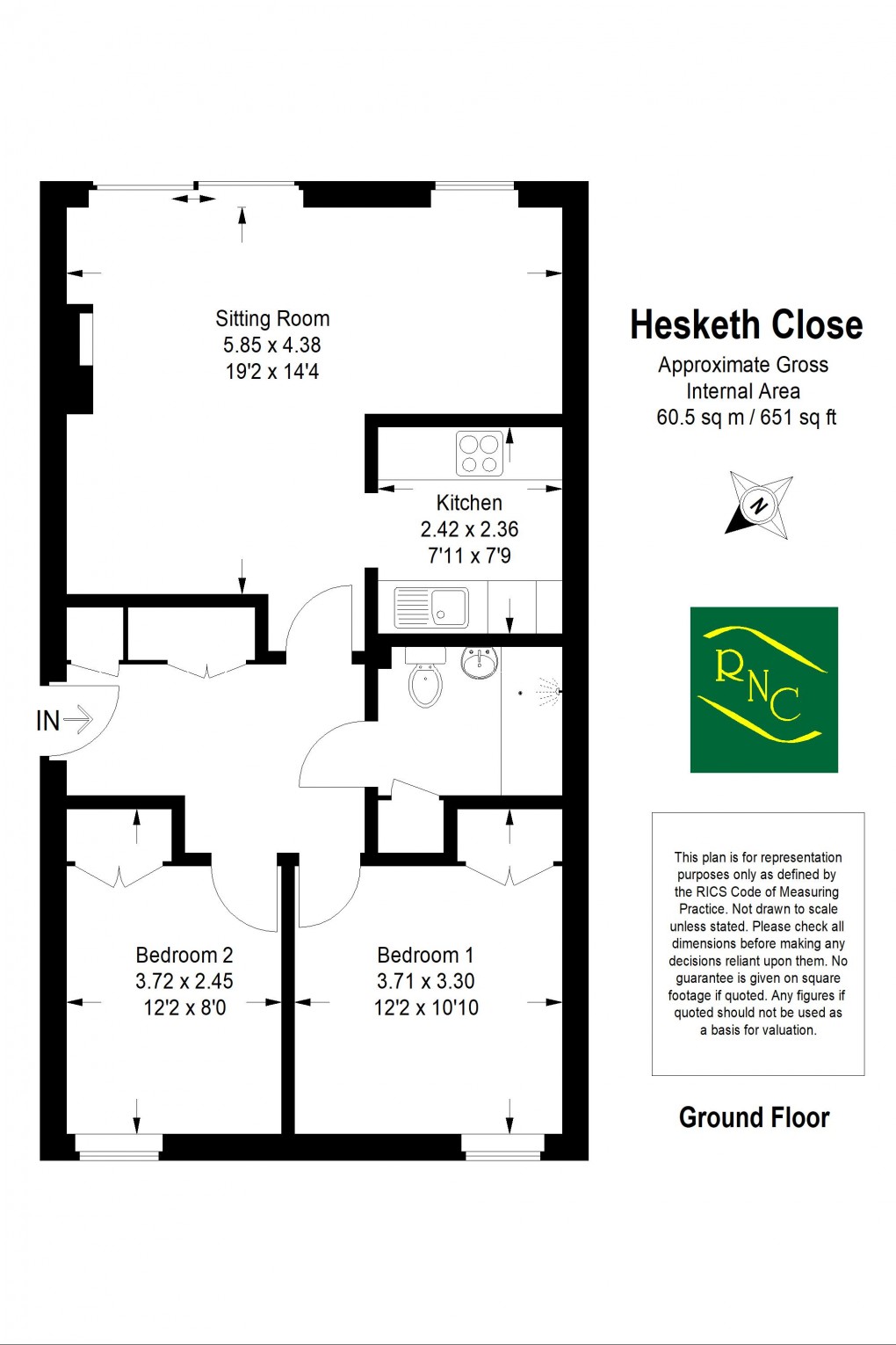 Floorplan for Hesketh Close, Cranleigh