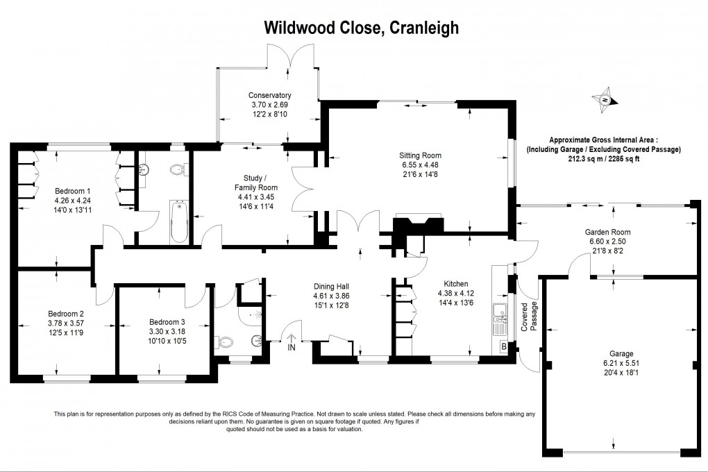 Floorplan for Wildwood Close, Cranleigh