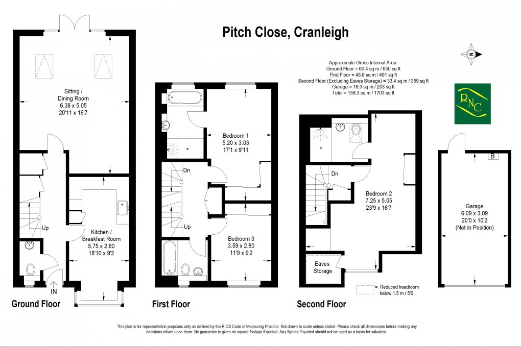 Floorplan for Pitch Close, Cranleigh