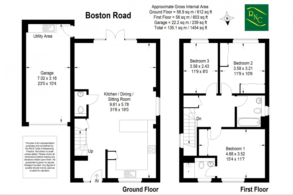 Floorplan for Boston Road, Cranleigh