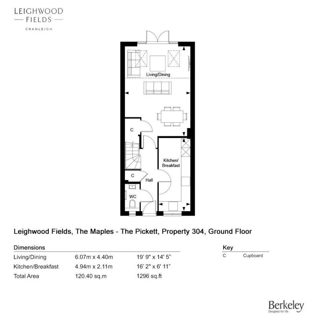 Floorplan for The Pickett, Leighwood Fields, Cranleigh