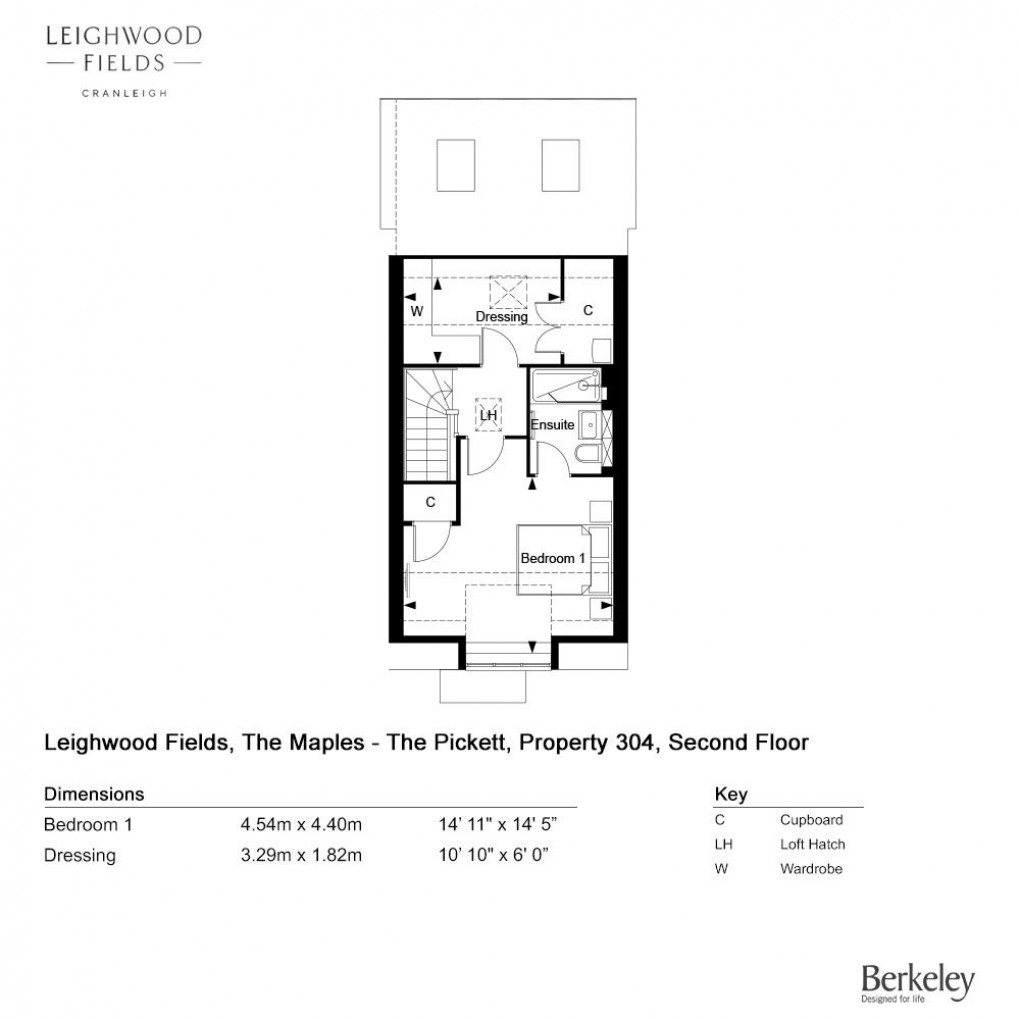 Floorplan for The Pickett, Leighwood Fields, Cranleigh