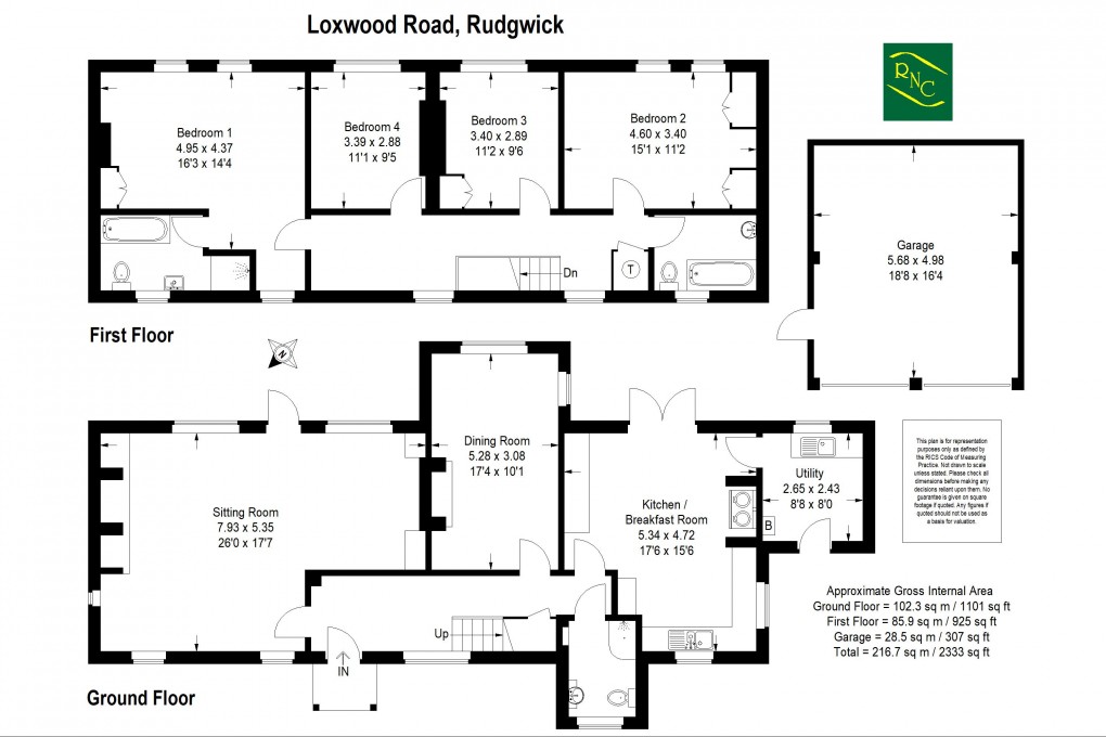 Floorplan for Tismans Common, Rudgwick