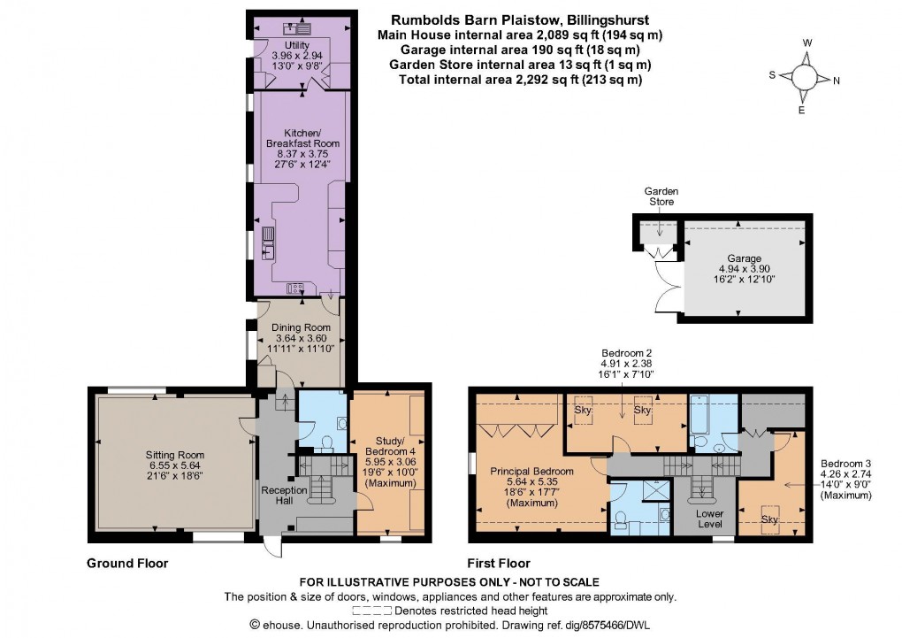 Floorplan for Plaistow, West Sussex, RH14