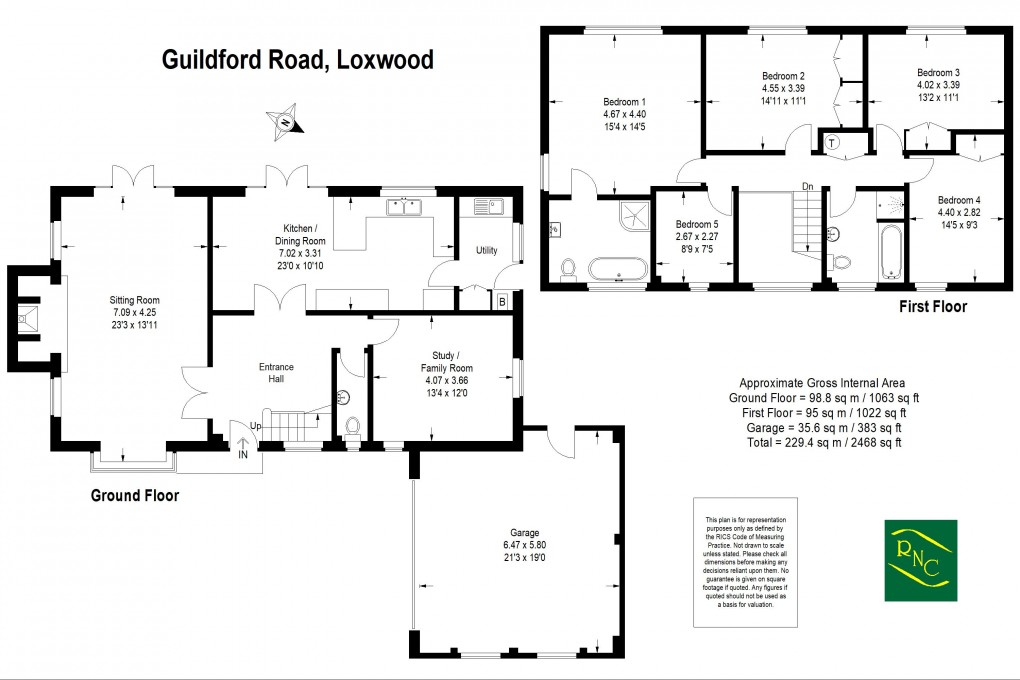 Floorplan for Guildford Road, Loxwood.