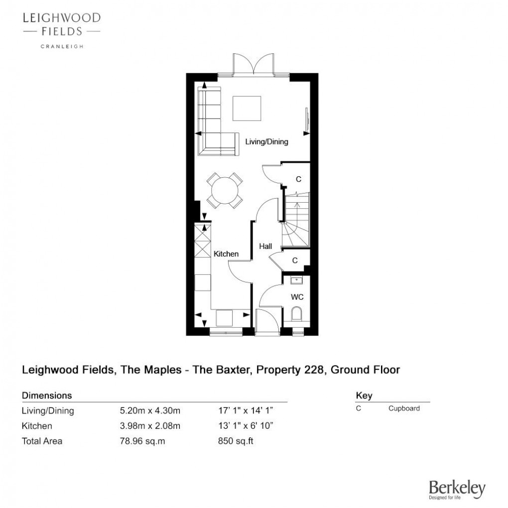 Floorplan for The Baxter, Leighwood Fields, Cranleigh