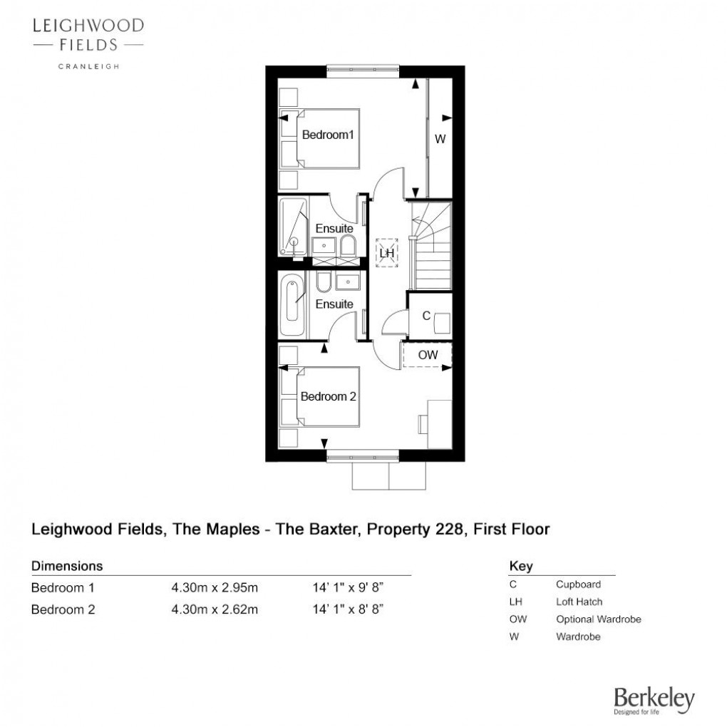 Floorplan for The Baxter, Leighwood Fields, Cranleigh