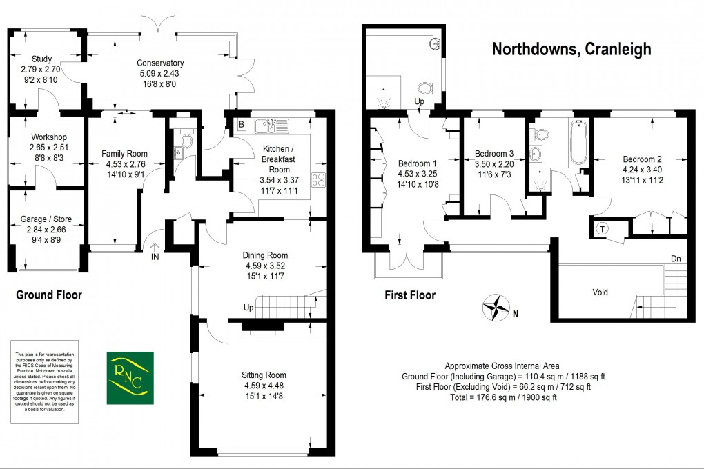 Floorplan for Northdowns, Cranleigh