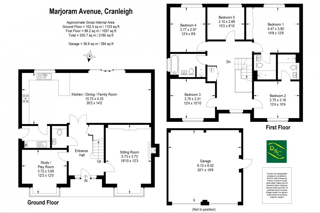 Floorplan for Marjoram Avenue, Cranleigh