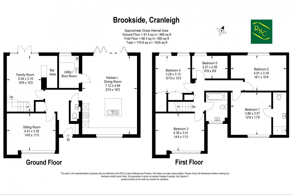 Floorplan for Brookside, Cranleigh