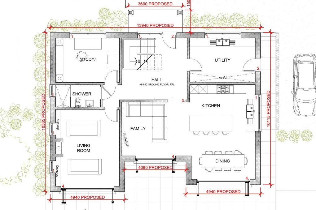 Floorplan for Plot with planning permission, Amlets Lane, Cranleigh