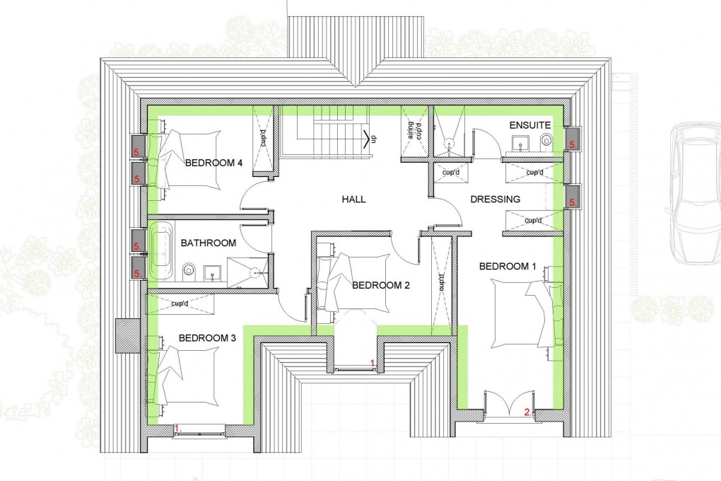 Floorplan for Plot with planning permission, Amlets Lane, Cranleigh