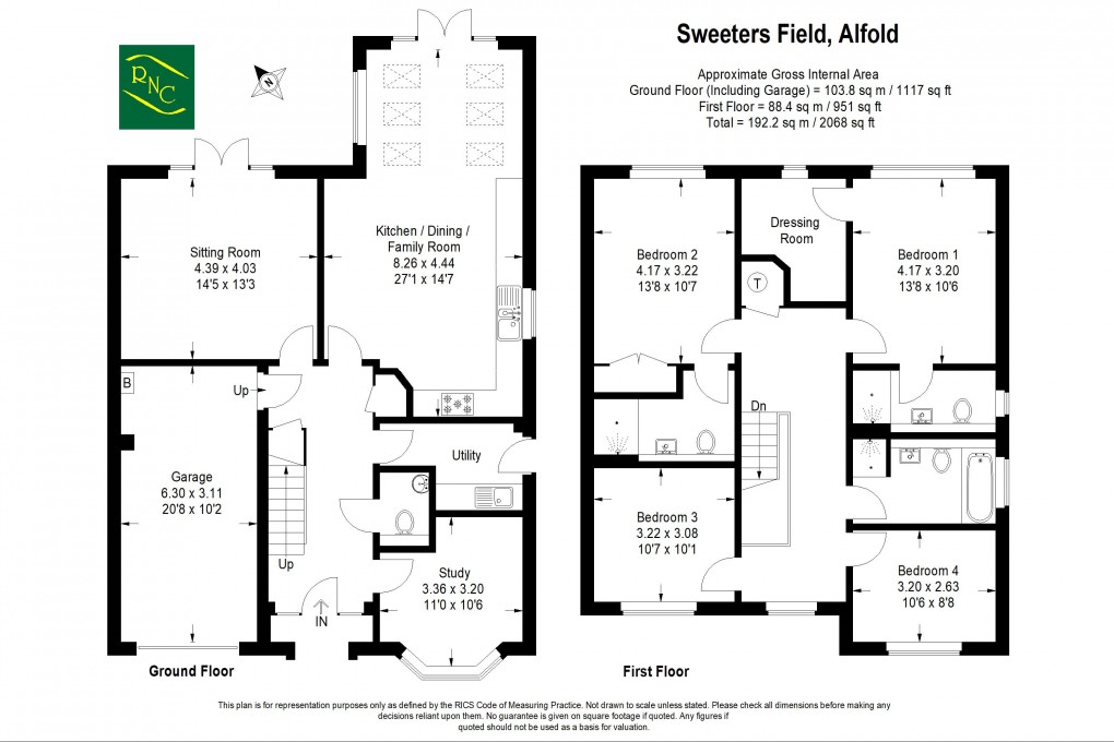 Floorplan for Sweeters Field, Alfold