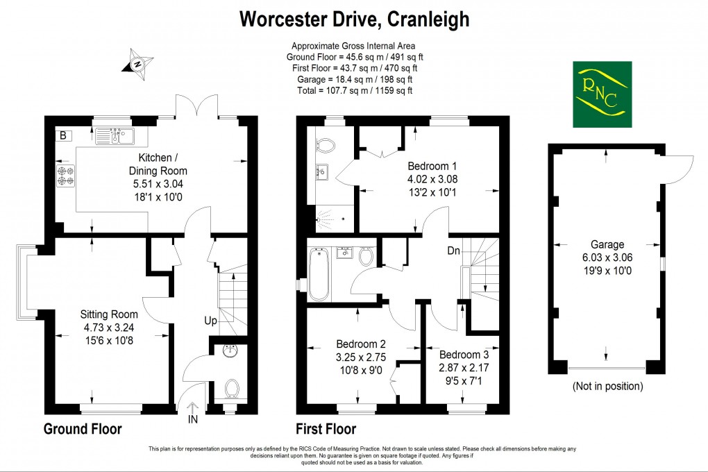 Floorplan for Worcester Drive, Cranleigh