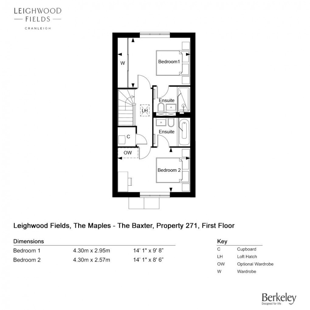 Floorplan for The Baxter, Leighwood Fields, Cranleigh