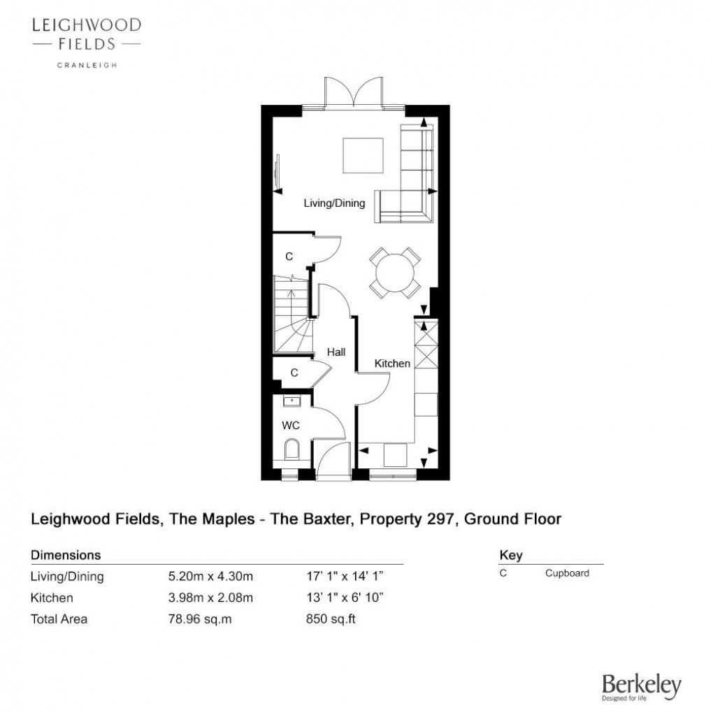 Floorplan for The Baxter, Leighwood Fields, Cranleigh