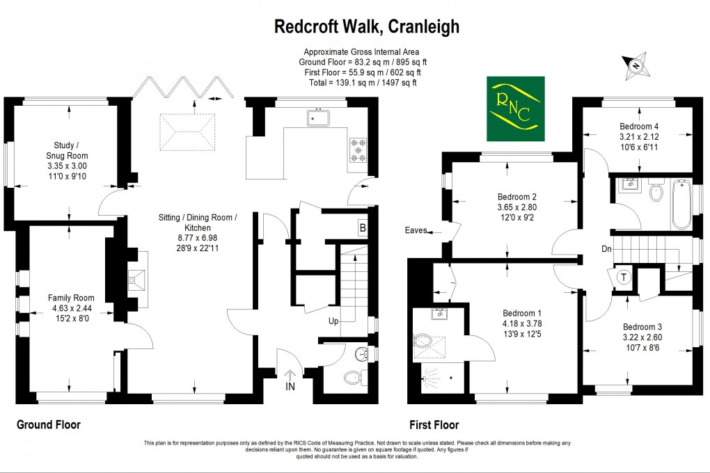 Floorplan for Redcroft Walk, Cranleigh