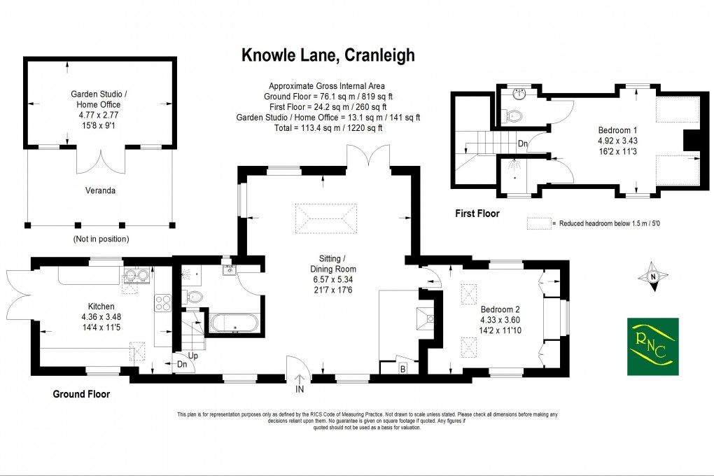 Floorplan for Knowle Lane, Cranleigh