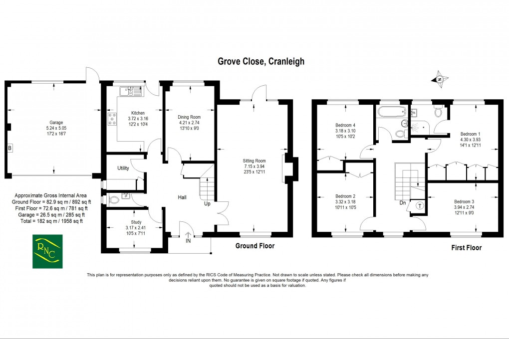 Floorplan for Grove Road, Cranleigh