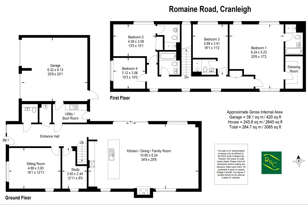 Floorplan for Romaine Road, Cranleigh