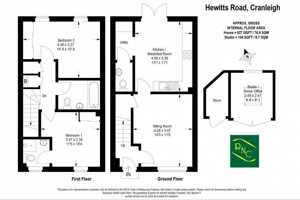 Floorplan for Hewitts Road, Cranleigh