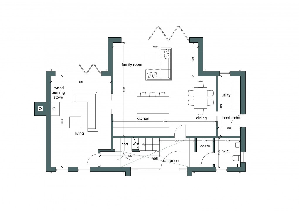 Floorplan for Wildwood Meadows, Surrey/Sussex border. Horsham and Guildford nearby