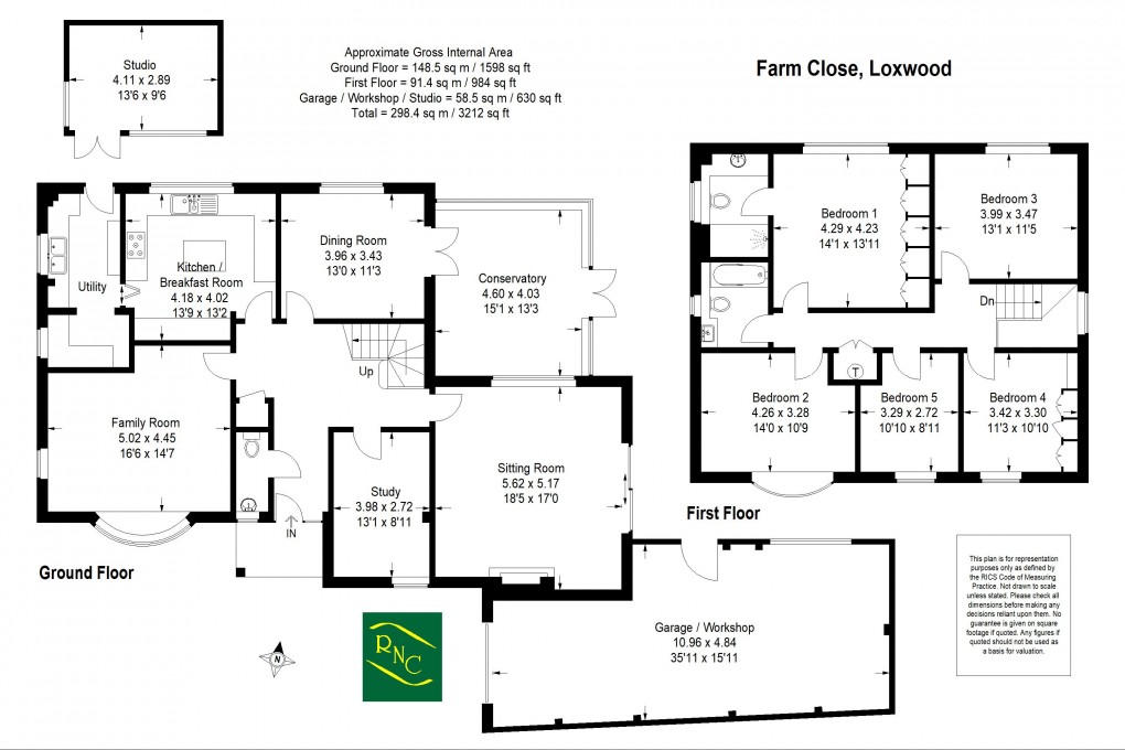 Floorplan for Farm Close, Loxwood
